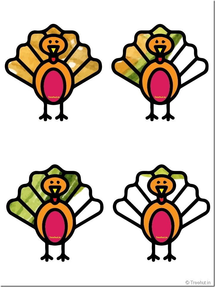 Free Turkey Thanksgiving Decorations Printables (30)