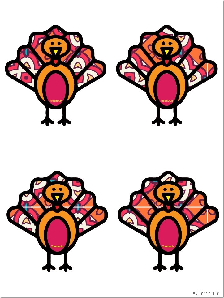 Free Turkey Thanksgiving Decorations Printables (32)