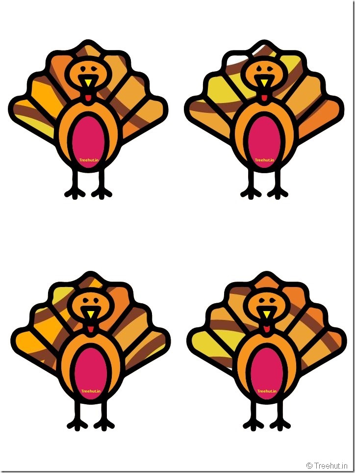 Free Turkey Thanksgiving Decorations Printables (33)
