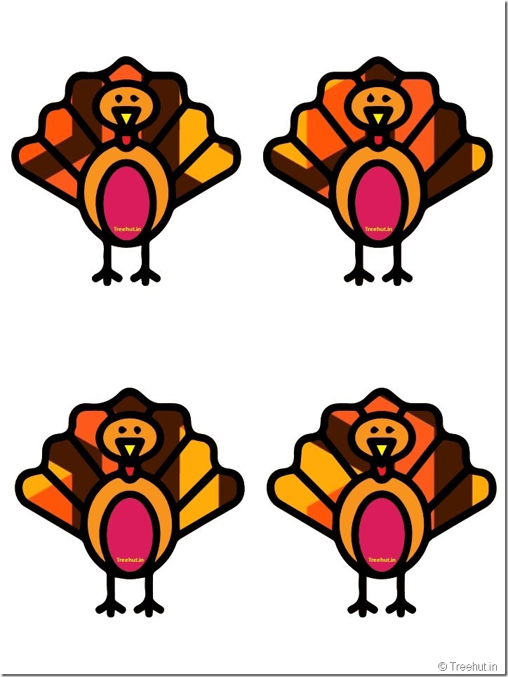 Free Turkey Thanksgiving Decorations Printables (38)
