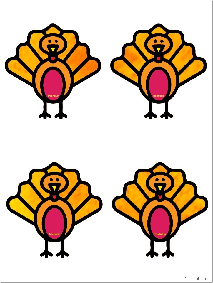 Free Turkey Thanksgiving Decorations Printables (39)