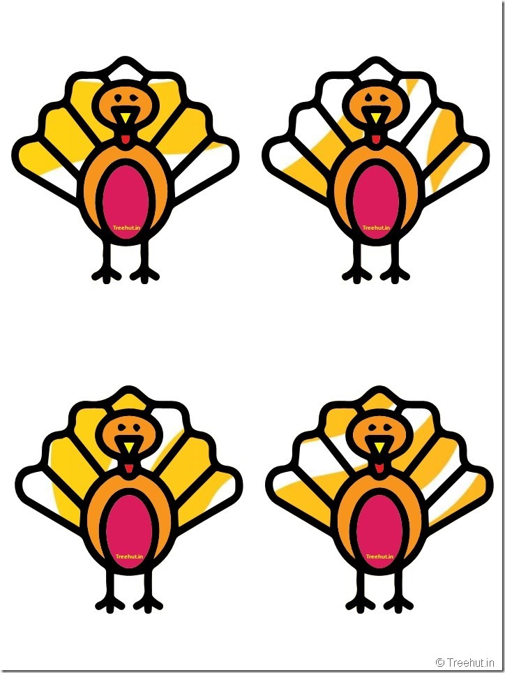 Free Turkey Thanksgiving Decorations Printables (4)