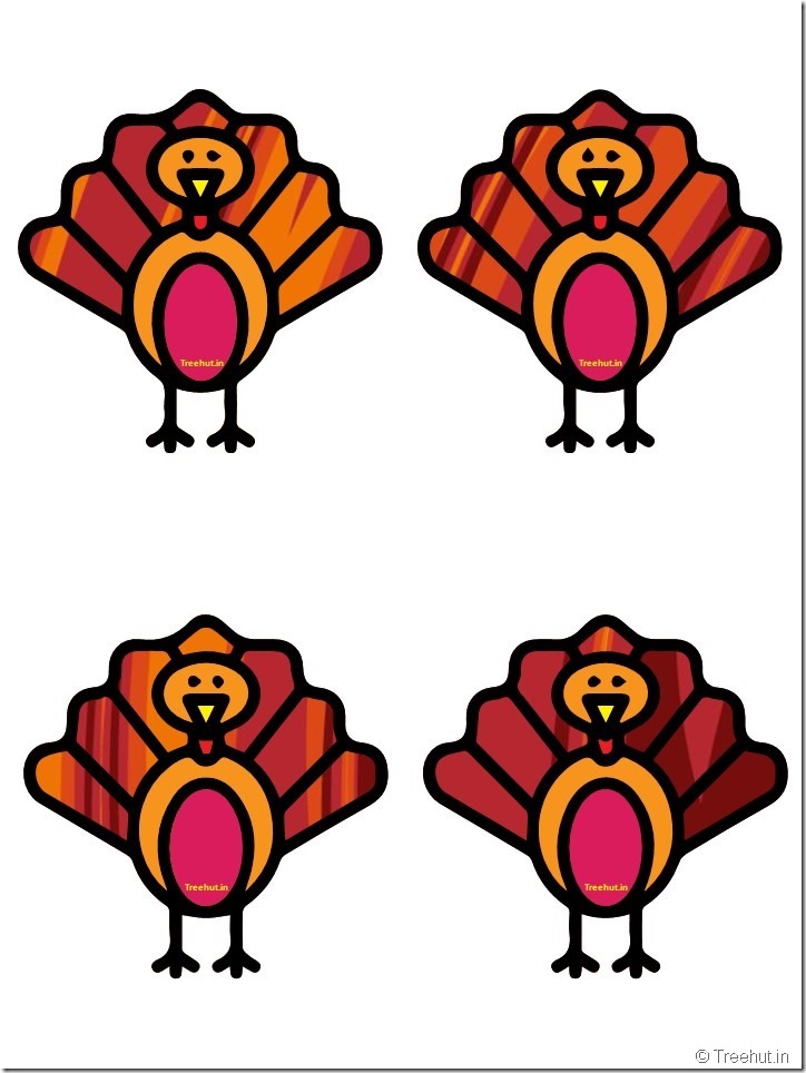 Free Turkey Thanksgiving Decorations Printables (41)
