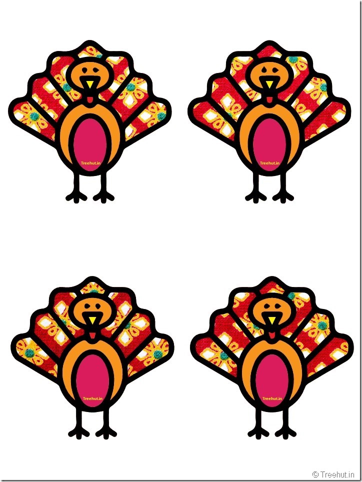 Free Turkey Thanksgiving Decorations Printables (42)