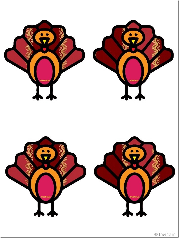 Free Turkey Thanksgiving Decorations Printables (43)