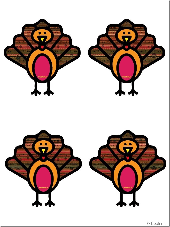 Free Turkey Thanksgiving Decorations Printables (44)