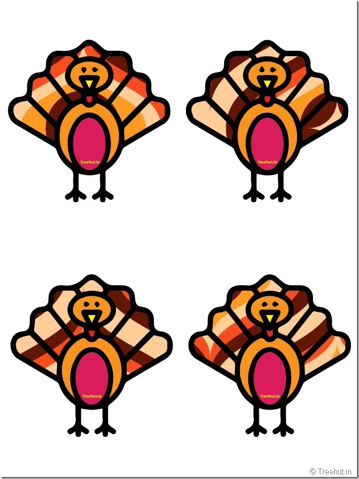 Free Turkey Thanksgiving Decorations Printables (46)
