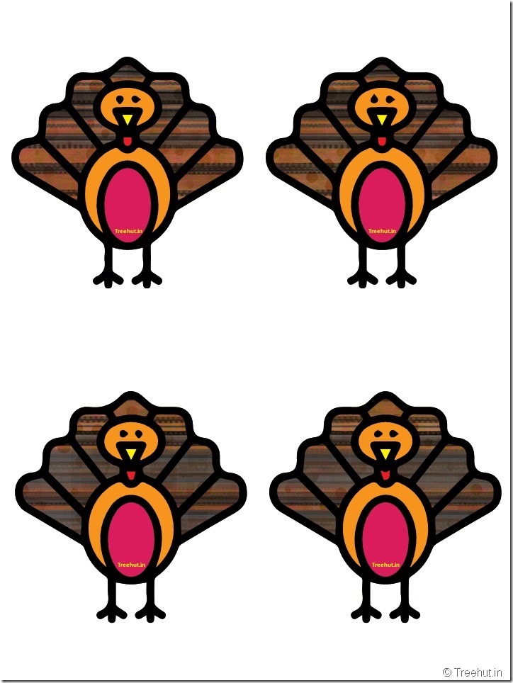 Free Turkey Thanksgiving Decorations Printables (47)