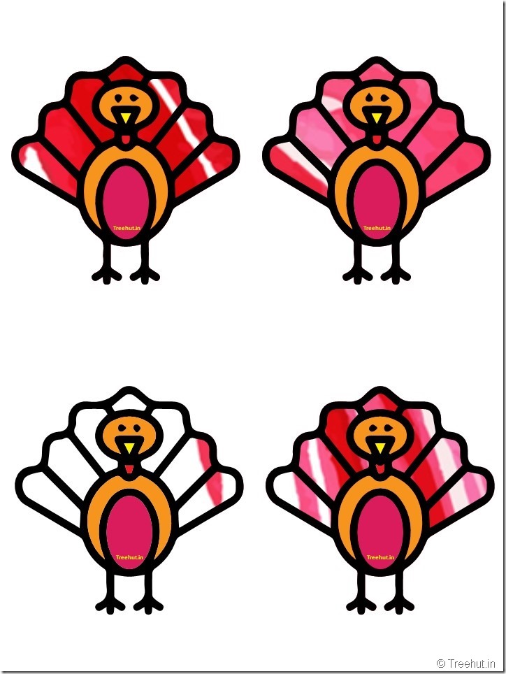 Free Turkey Thanksgiving Decorations Printables (48)