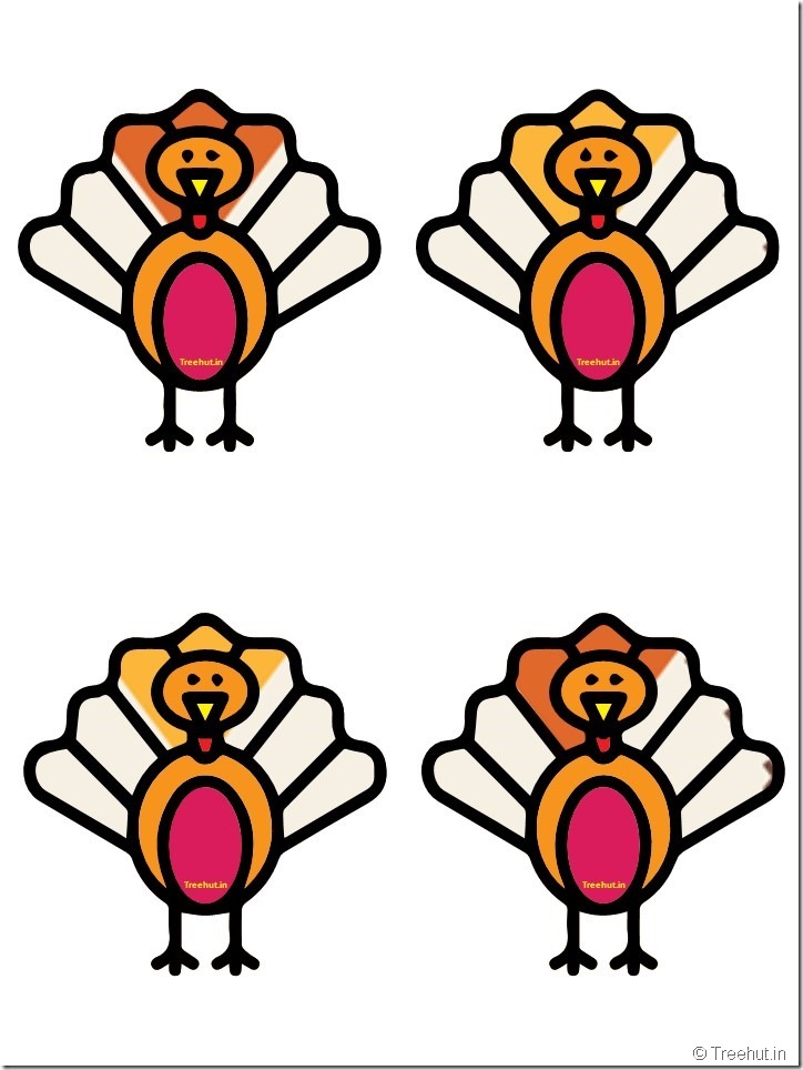 Free Turkey Thanksgiving Decorations Printables (49)