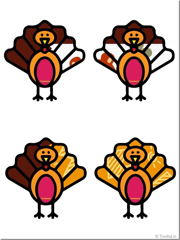 Free Turkey Thanksgiving Decorations Printables (51)
