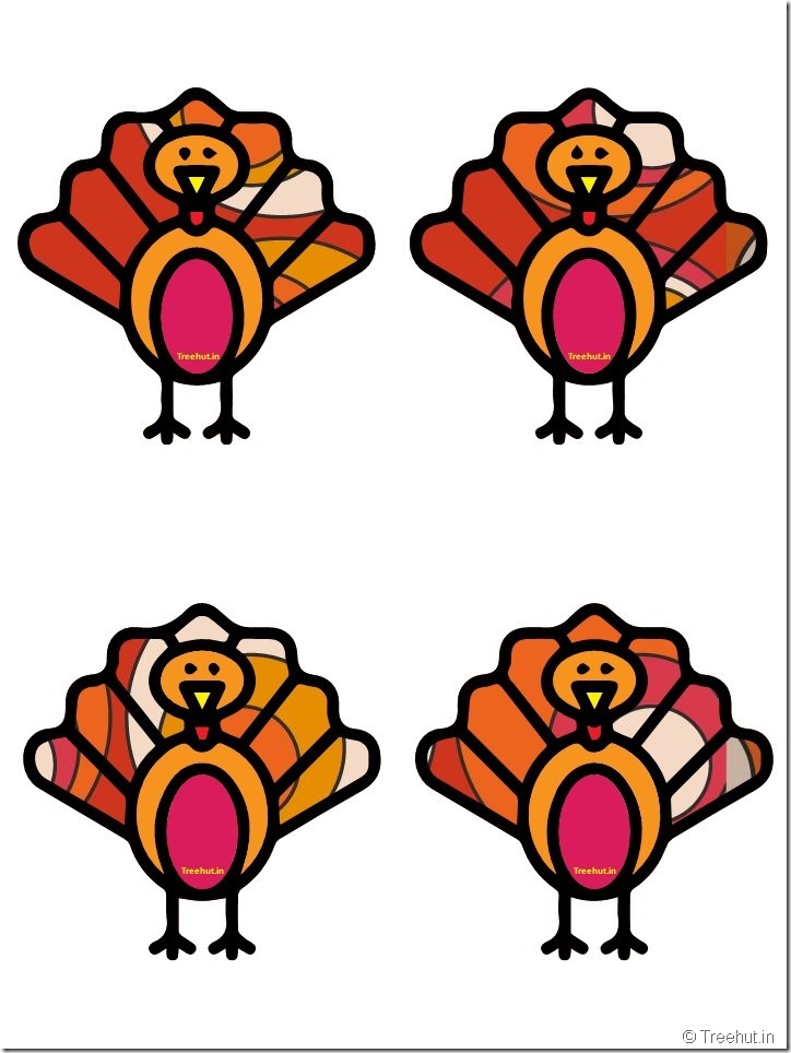 Free Turkey Thanksgiving Decorations Printables (8)