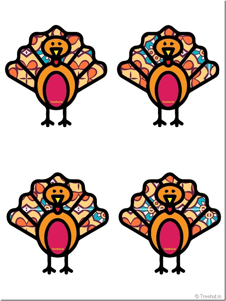 Free Turkey Thanksgiving Decorations Printables (9)