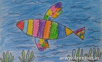 child art rainbow fish by Taqdees Emadi Lucknow India