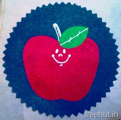 apple fruit name tag for school children