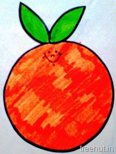 ornage fruit name tag for school children 6