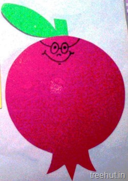 pomegranate fruit name tag for school children 2