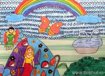 Art by child Tweesha Agarwal STudy Hall Lucknow India