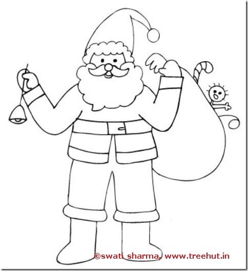 Santa Claus Coloring Page Art therapy