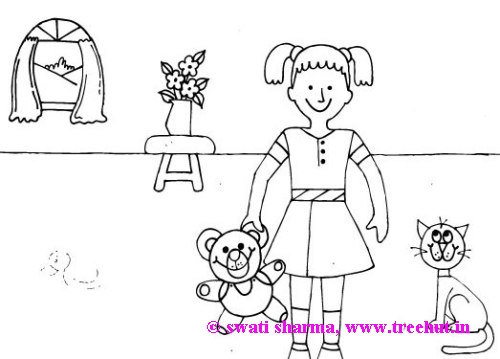 save girl child coloring page