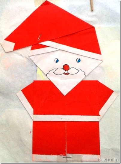 paper folding santa claus paper craft decoration