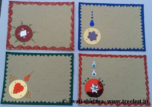 Art therapy Indian art on gift tags