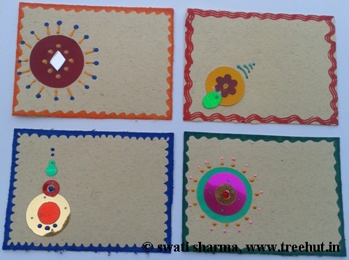 Indian art on gift tags