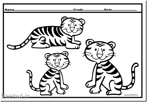 Tiger and Cub Coloring Pages (1)