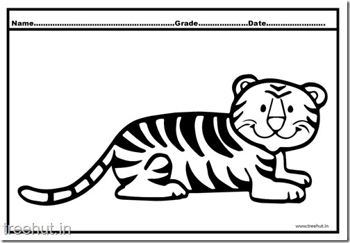Tiger and Cub Coloring Pages (2)