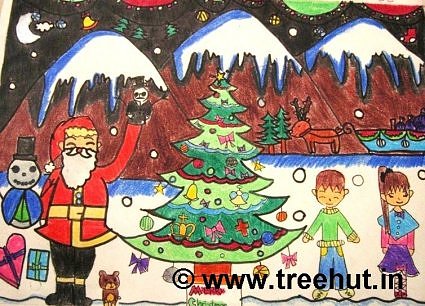 Christmas in crayons as art therapy