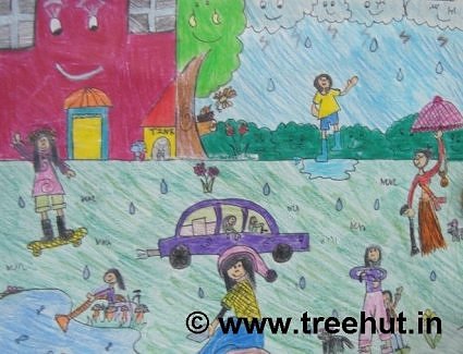 Seasons in India art by children