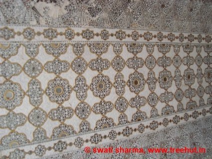 Geometrical wall art, Amber fort, India
