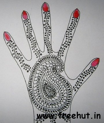 Henna art by Indian child Arundhati Singh