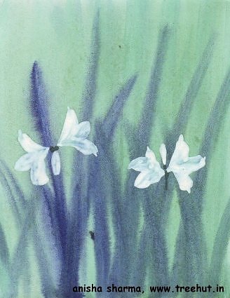 fabric painting art idea lilies