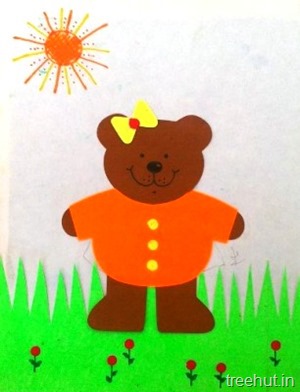 paper bear kids craft template
