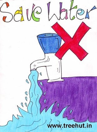 Save Water poster by Nikita Khanna Indian kid