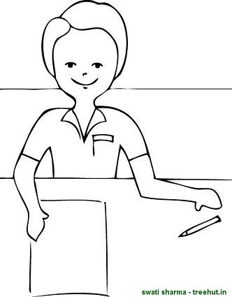 boy reading coloring pages