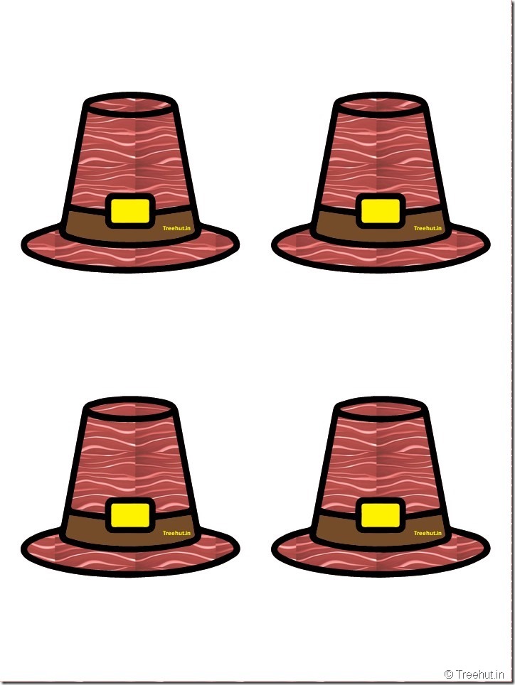 Free Pilgrim Hat Thanksgiving Decoration Cutouts for Bulletin Board (14)