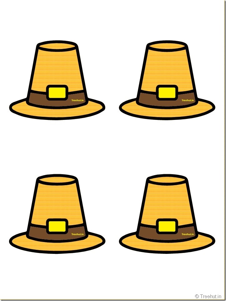 Free Pilgrim Hat Thanksgiving Decoration Cutouts for Bulletin Board (20)