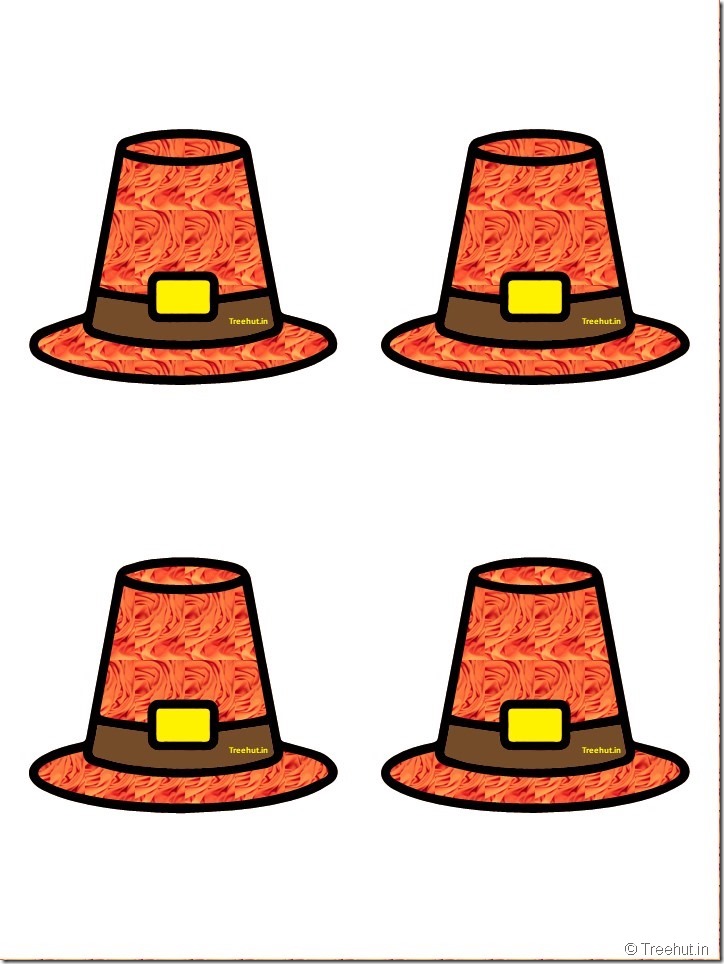 Free Pilgrim Hat Thanksgiving Decoration Cutouts for Bulletin Board (25)