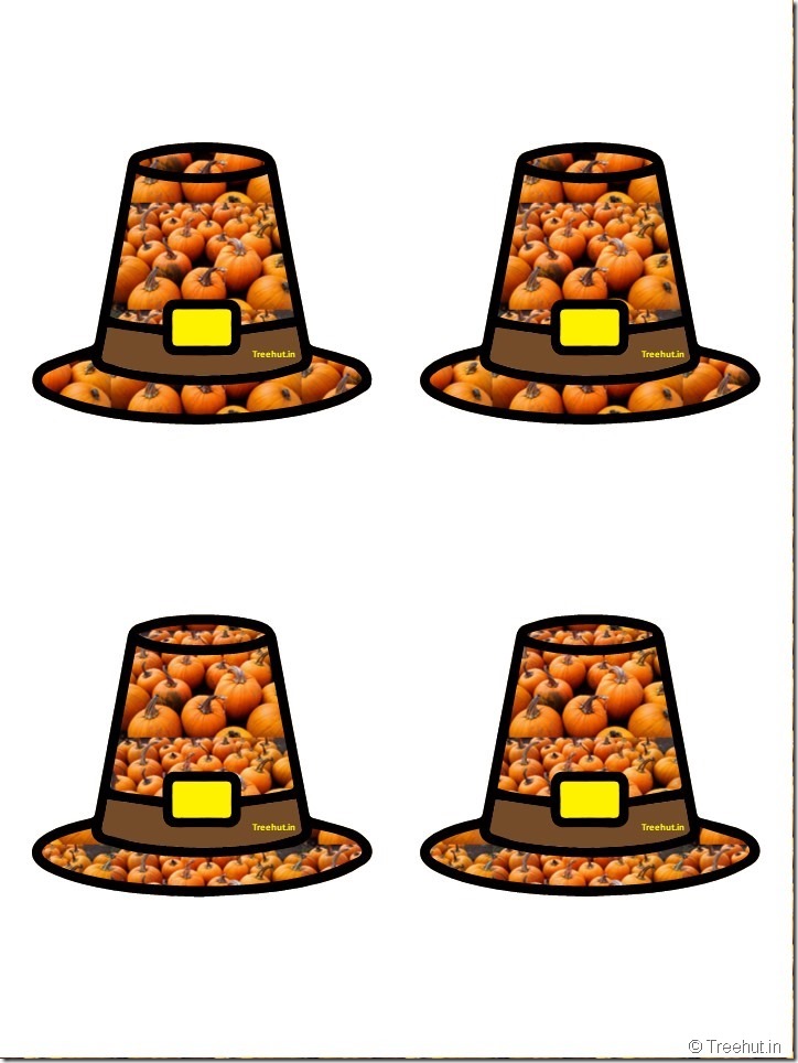 Free Pilgrim Hat Thanksgiving Decoration Cutouts for Bulletin Board (35)