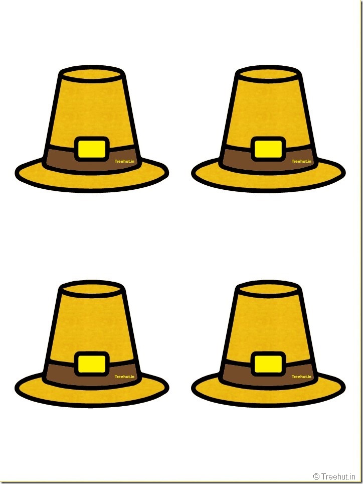 Free Pilgrim Hat Thanksgiving Decoration Cutouts for Bulletin Board (38)
