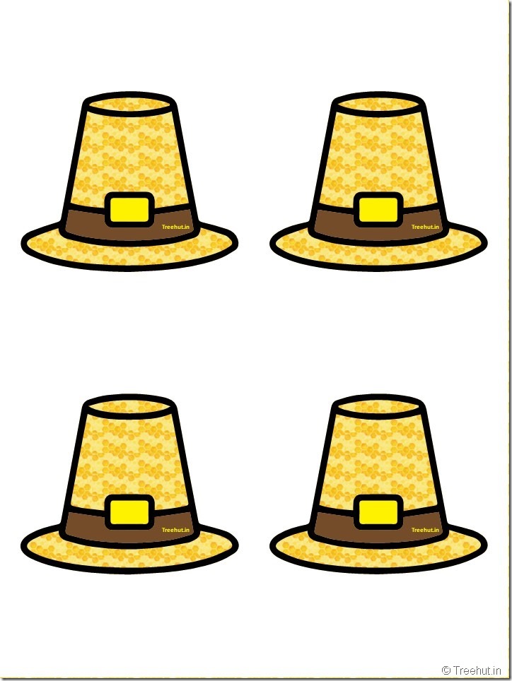 Free Pilgrim Hat Thanksgiving Decoration Cutouts for Bulletin Board (39)