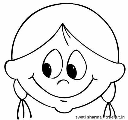 girl face coloring page