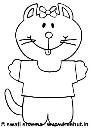 colouring sheets kitty cat