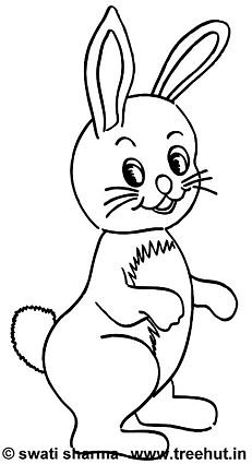 kids coloring page bunny rabbit