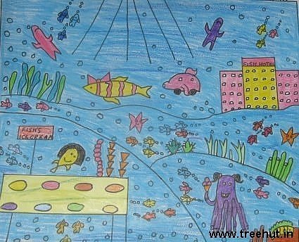 kids artwork by Ariba Arshad Study Hall School Lucknow India