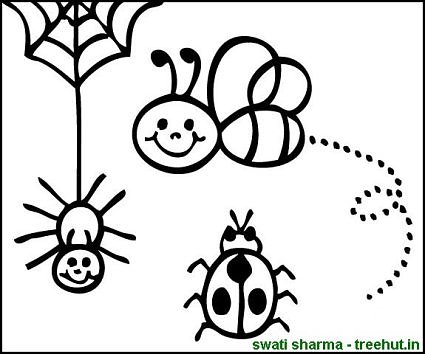 garden bugs coloring page