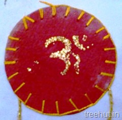 handmade paper rakhi craft om