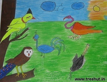 Imaginary birds in art
